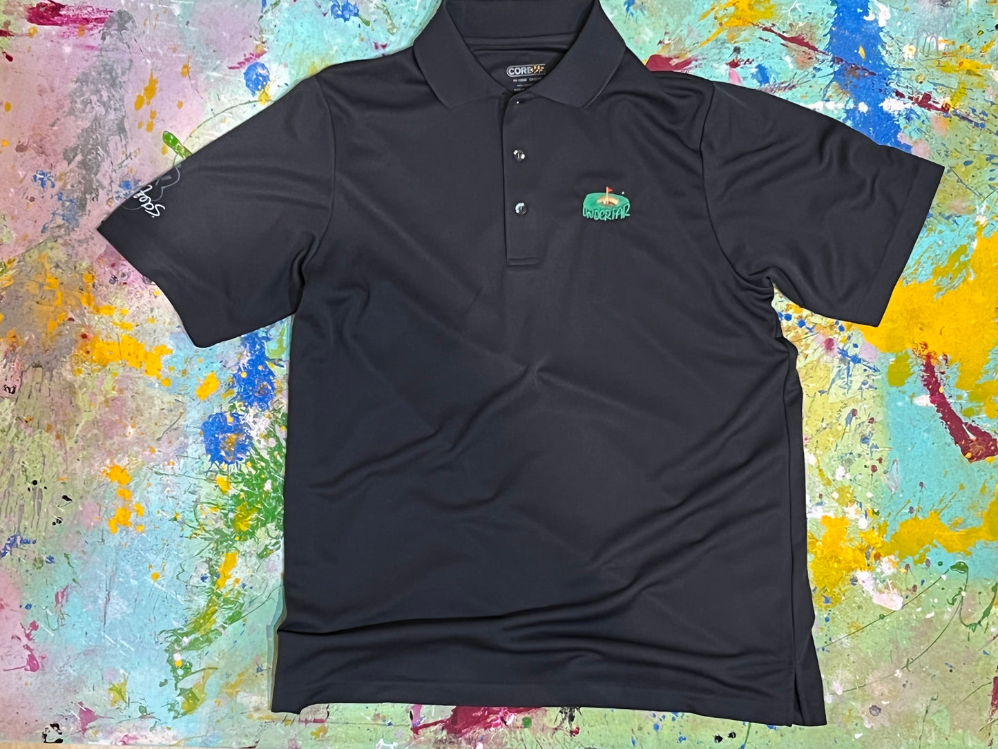 "Under PAR" - Athletic Polo - Grey
